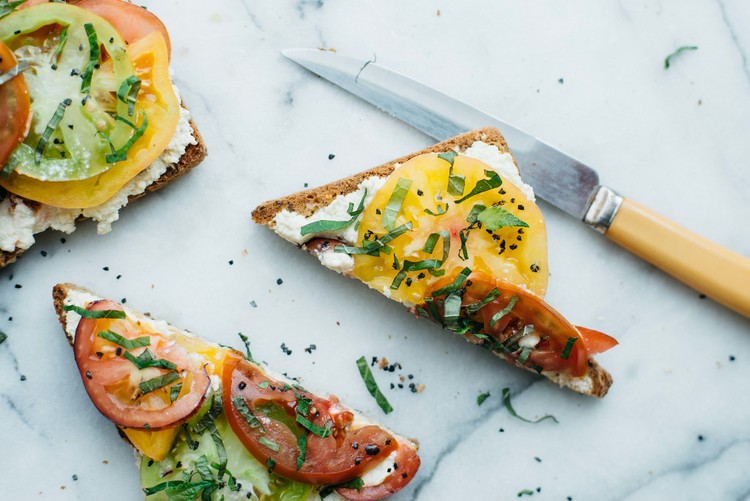 Tomato Toast with Macadamia Ricotta healthy breakfast recipes